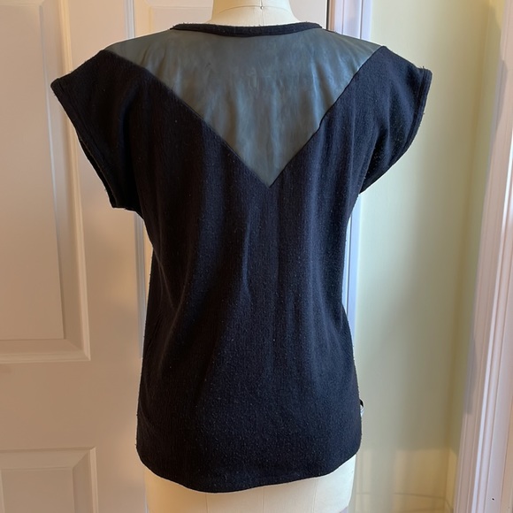 Leather and wool sweater from German designer - Picture 2 of 4